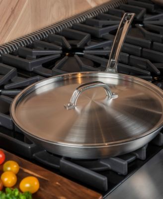 Professional 5-Ply Stainless Steel Covered Non-Stick 12" Fry Pan