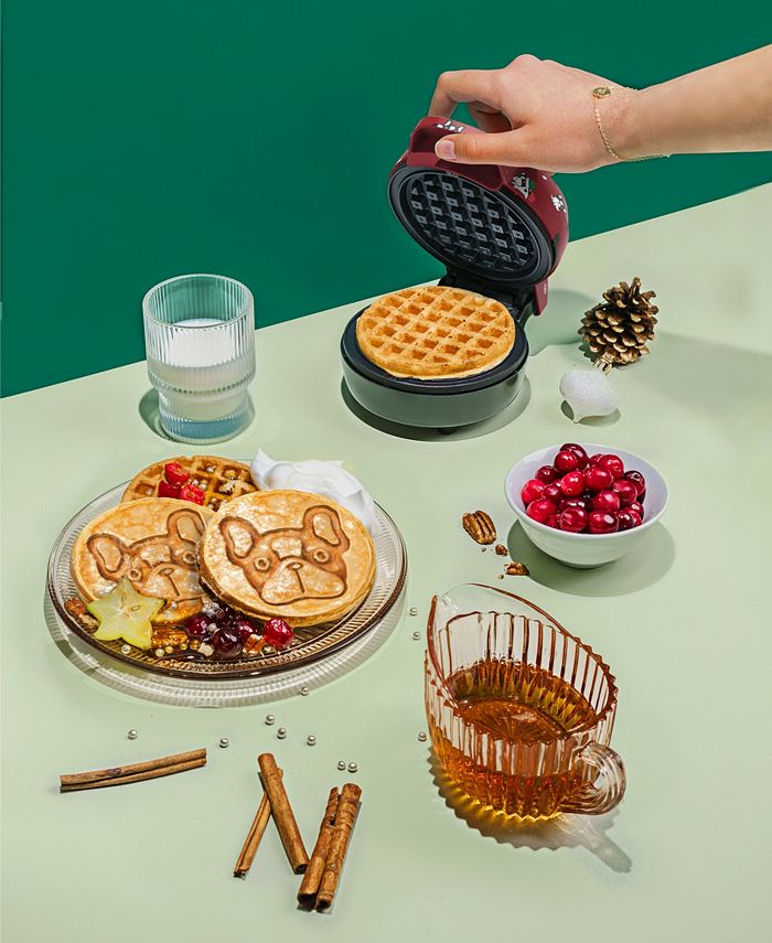 Bella Red Puppy 4" Nonstick Mini Waffle Maker Macy's
