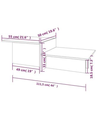 Coffee Table Brown Oak 43.9"x19.7"x13" Engineered Wood