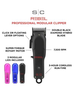 Rebel Professional Super-Torque Modular Cordless Hair Clipper