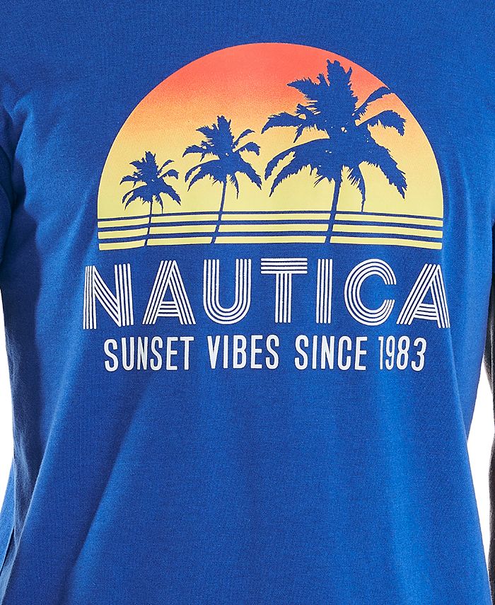 Nautica Men's Sunset Vibes Classic-Fit Logo Graphic T-Shirt - Macy's