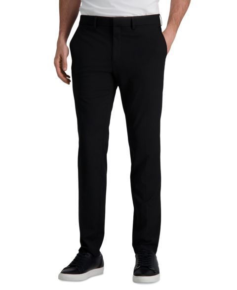 Мужские брюки Haggar JMH 4 Way Stretch Slim Fit Flat Front Suit Pant, цвет: Чёрный