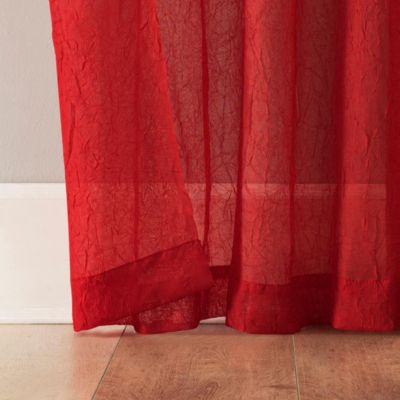 Krista Holiday Twist Tab Sheer Tab Top Curtain Panel