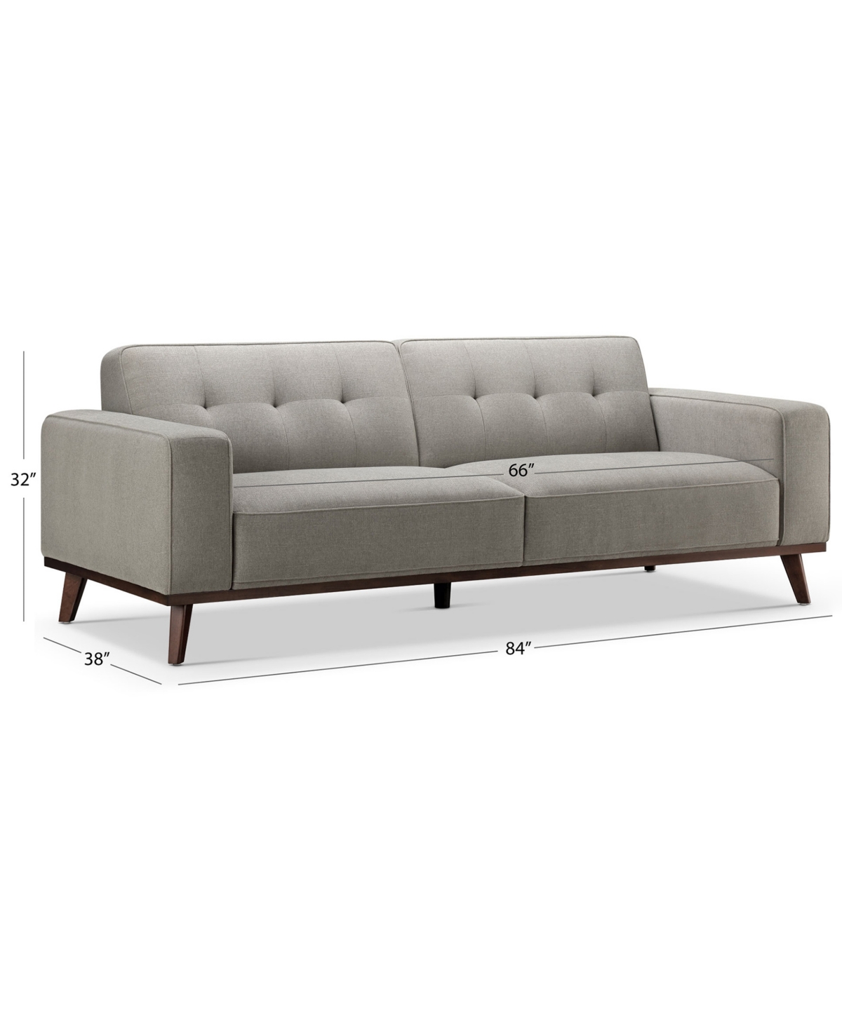 Shop Abbyson Living Vicenza 84" Mid-century Upholstered Sofa In Gray