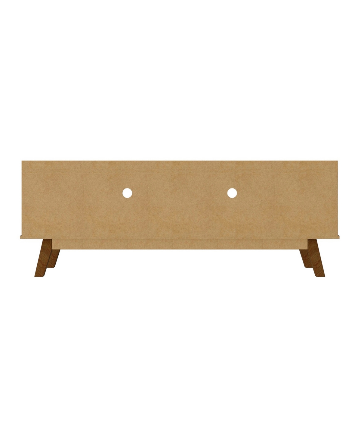 Manhattan Comfort Marcus Medium Density Fiberboard 5-Shelf Tv Stand - Off White and Nature