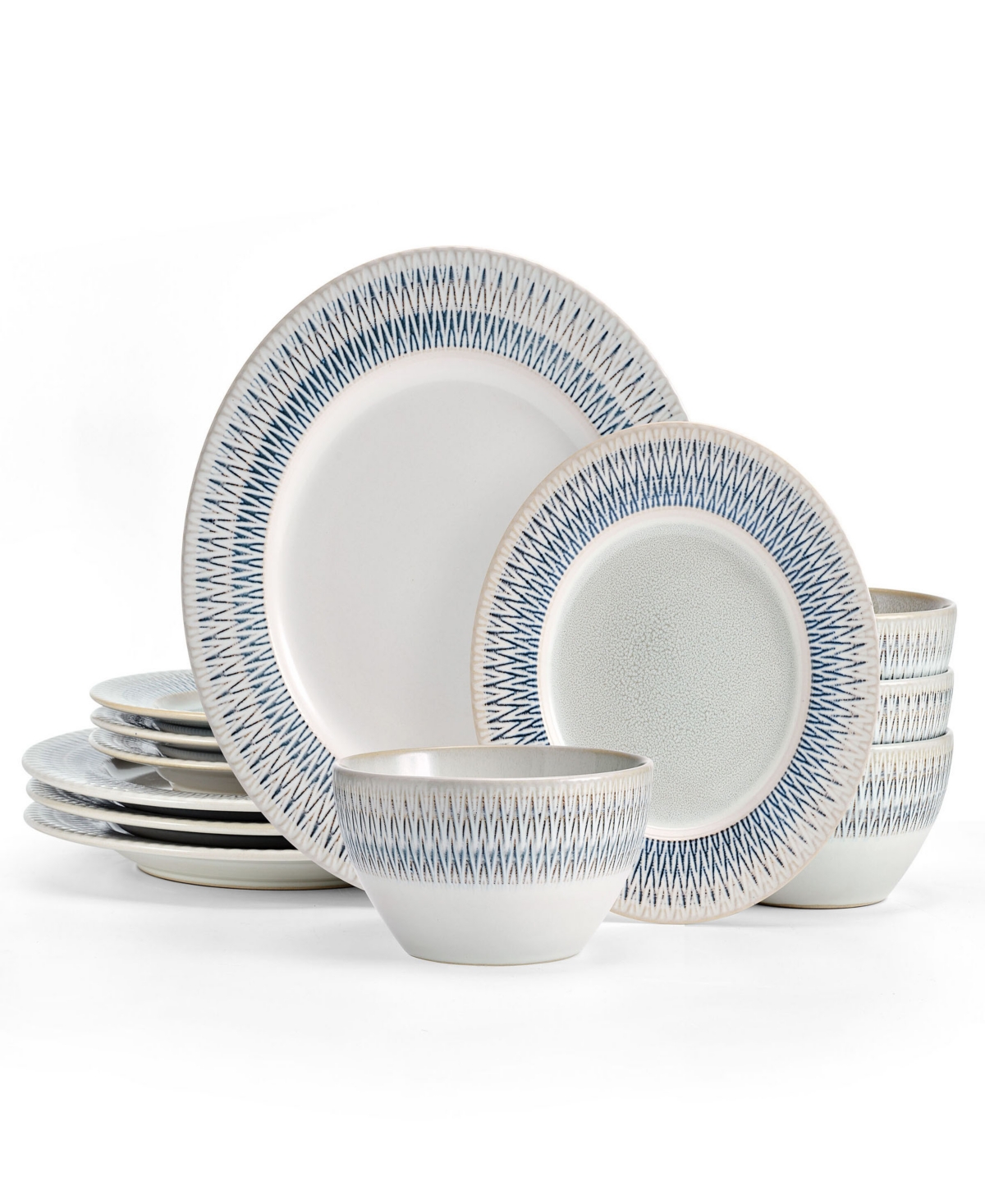 Casey 12-Pc Dinnerware Set, Service for 4 - Assorted