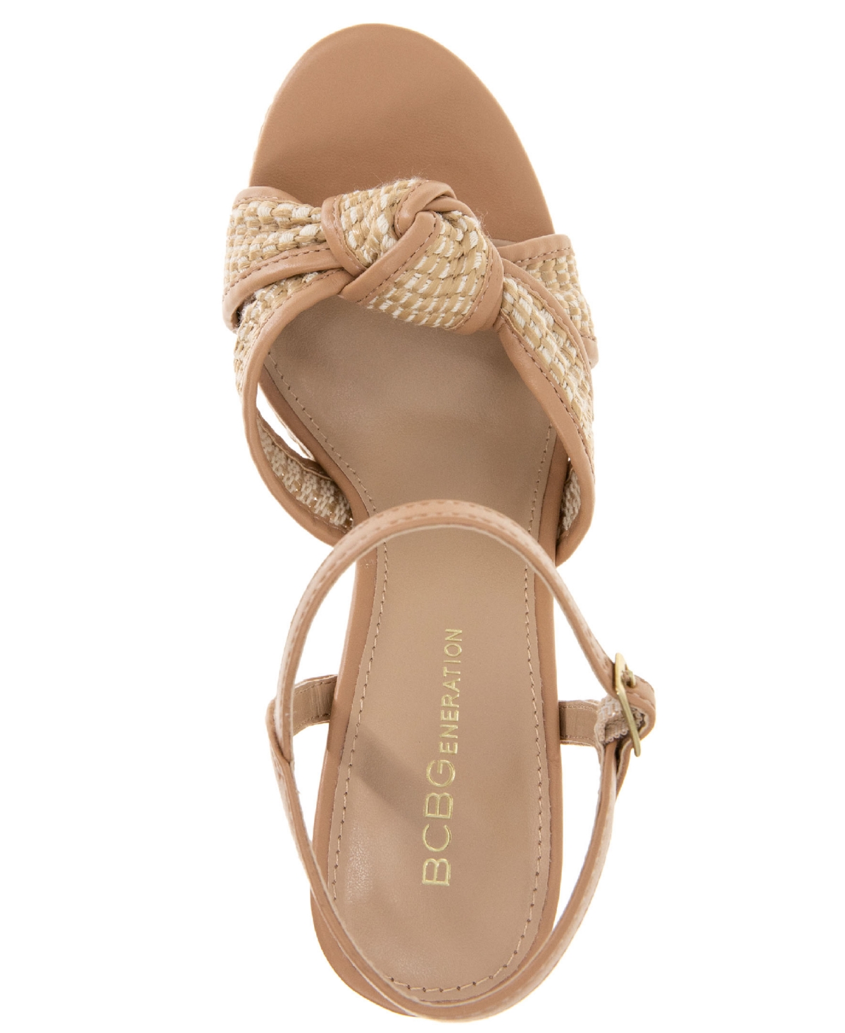 BCBGeneration Women's Orlie Raffia Platform Sandal - Tan Raffia