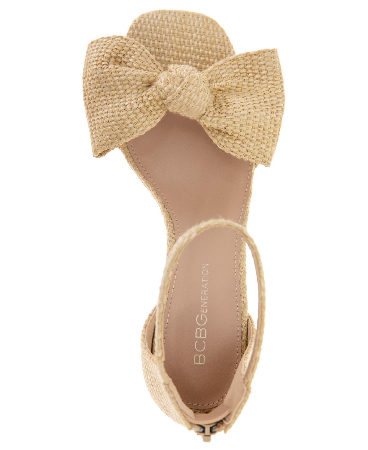 BCBGeneration Women's Dappel Raffia Block Heel Sandals