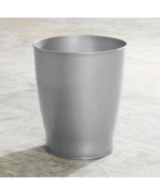 IDesign Small Steel Round Bathroom Trash Can - Ideal For Primary And Guest Bathroom Or Home Office Ides2011