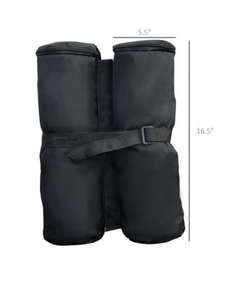 33lbs Canopy Weights Bags for Stability, Sandbag Anchor for Gazebo Pop Up Tent, Set of 4 - Black