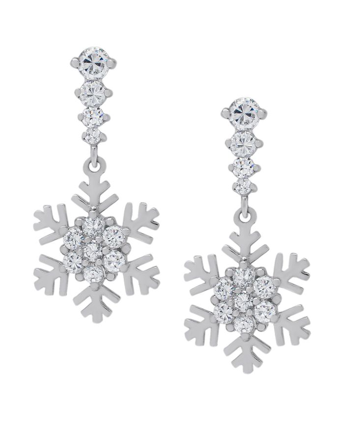 Macy's new arrivals snowflake earrings