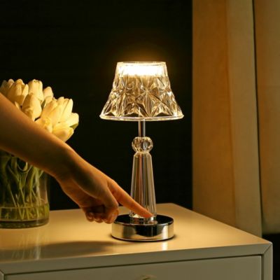 Madelyn Bohemian Classic Acrylic Rechargeable Integrated LED Table Lamp