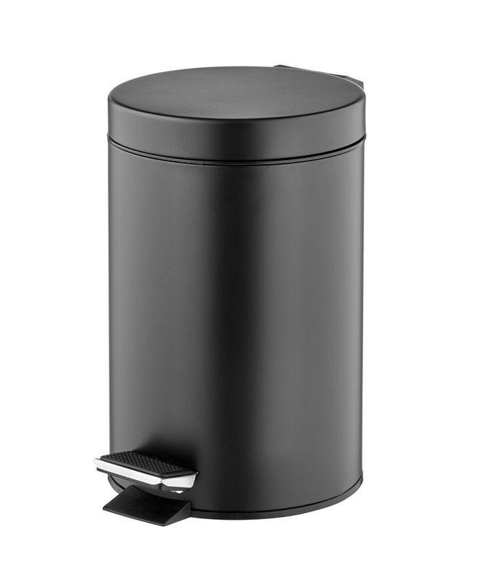 mDesign Steel Step On Trash Can