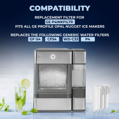 Replacement for P4INKFILTR Ice Maker Water Filter, Compatible with all GE Opal Nugget Ice Maker Water Filter, 3 Pack