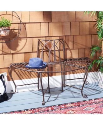 Abia Wrought Iron 50 Inch W Outdoor Tree Bench