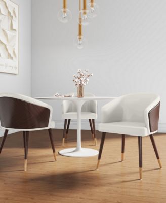 Reeva 2-Piece Leatherette Upholstered Dining Chair Set