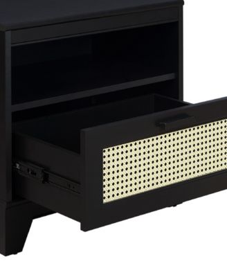 Sheridan 2-Piece 1-Drawer Cane Nightstand Set