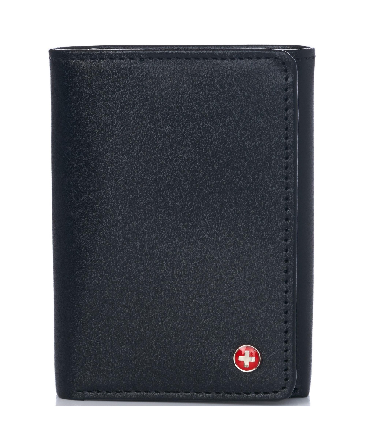 Rfid Mens Wallet Deluxe Capacity Trifold With Divided Bill Section - Soft nappa black