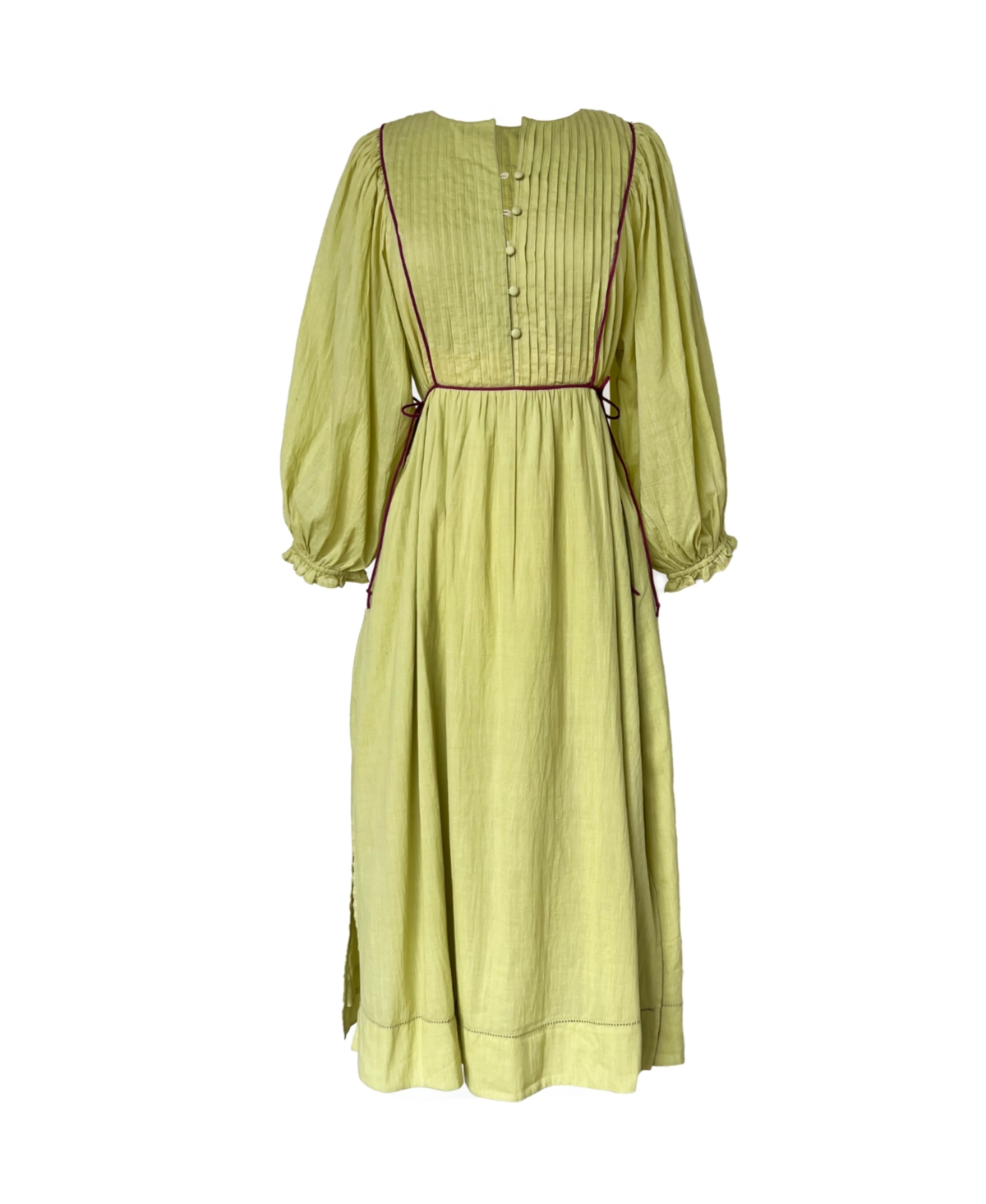 Mallie Dress in Chartreuse and Violet - Chartreuse and violet