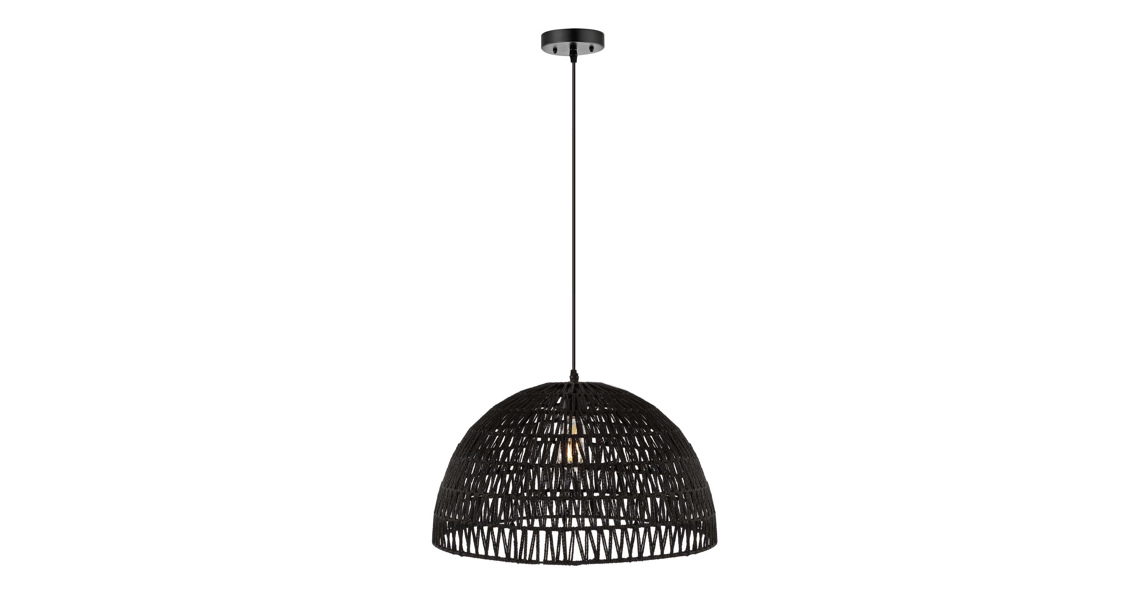Campana Bohemian Modern Woven Rattan iron Led Pendant
