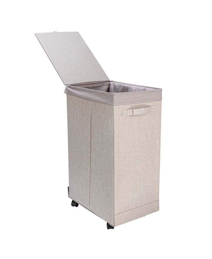 Household Essentials Narrow Collapsible Laundry Hamper with Liner and