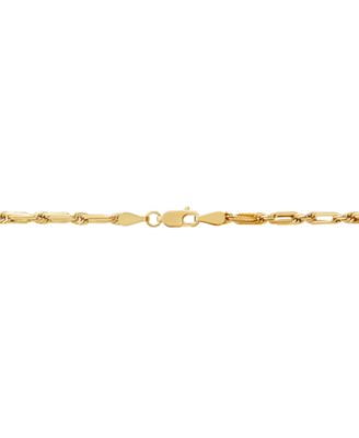 Polished Double Link Chain Necklace in 14k Yellow Gold, 18"