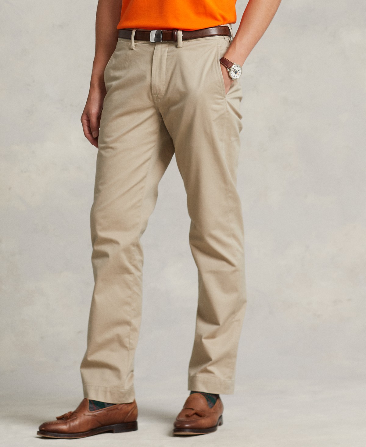 Мужские Polo Ralph Lauren Men's Straight-Fit Stretch Chino Pants — фото 1
