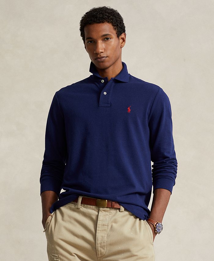 sale discount Polo Ralph Lauren Shirt Men Sz 3XB The Mesh Long Sleeve  Classic Fit Cotton Blue
