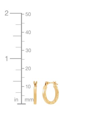 Children's Textured Hoop Earrings in 14k Gold (1/2")