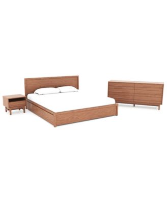 EQ3 - Bernia 3pc Bedroom Set (King Storage Bed + Dresser + Open Nightstand)
