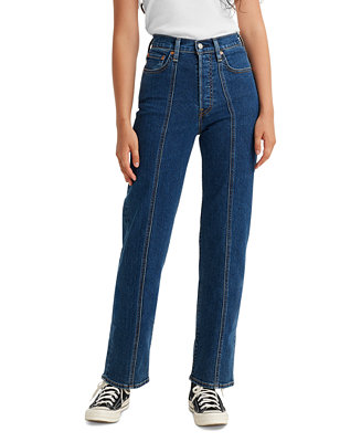 Levi's Women's Ribcage Straight-Leg Seamed Jeans - Macy's