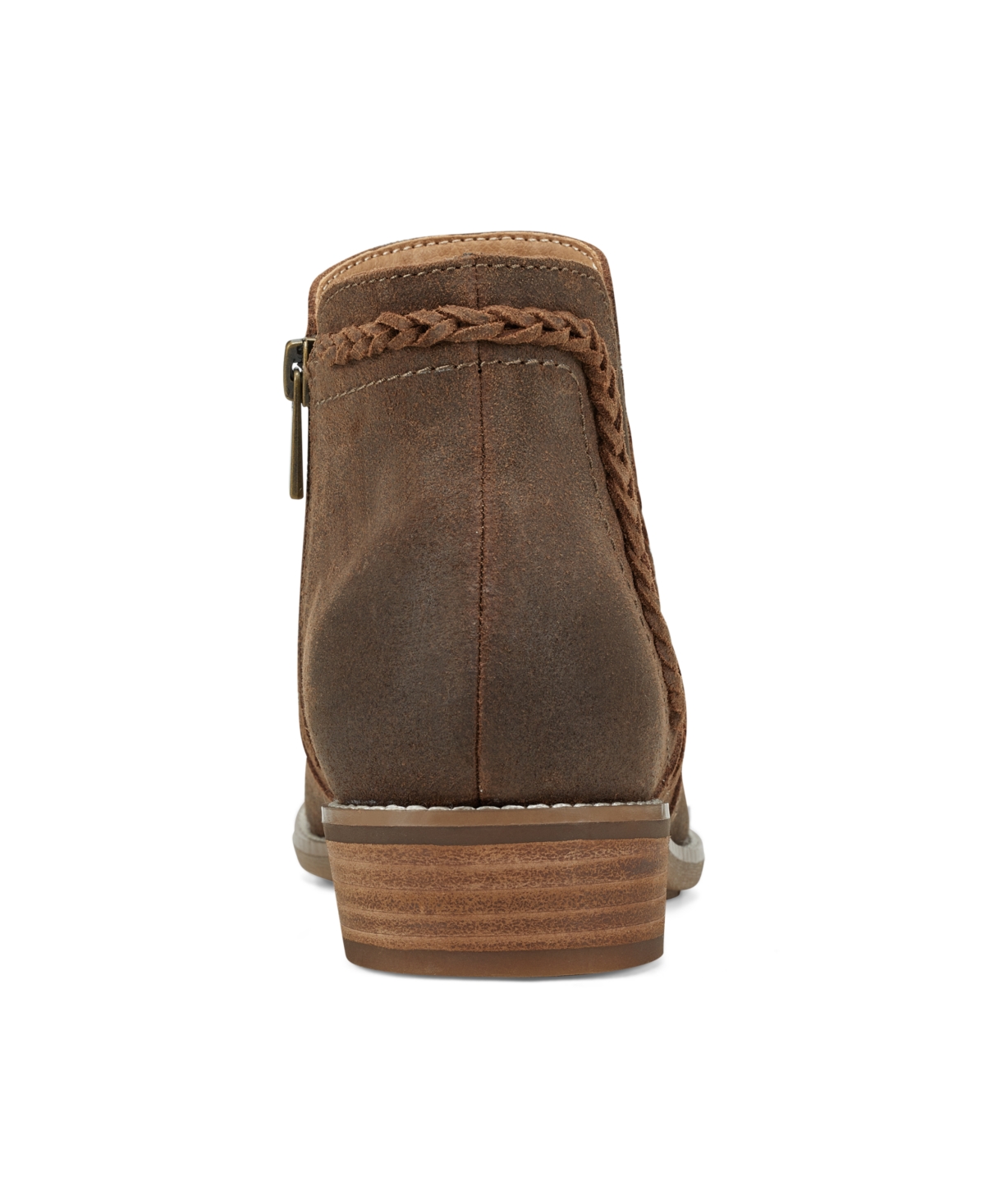 Earth Women's Nika Round Toe Stacked Heel Casual Booties