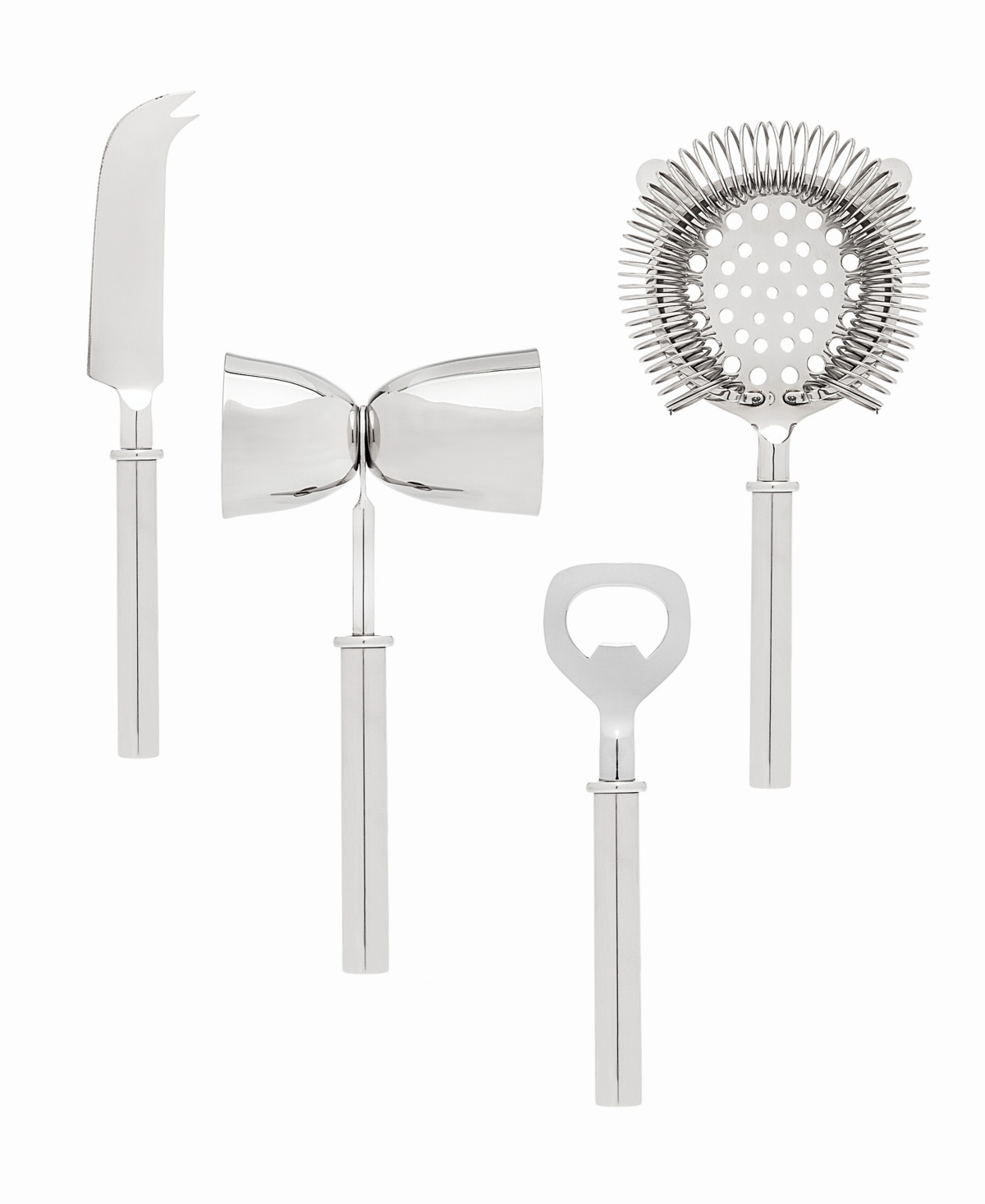 Godinger The Dachshund Bar Tool Set Holds All The Bar Tools That Everyone Needs For Their Bar-strainer- Doubl In Silver