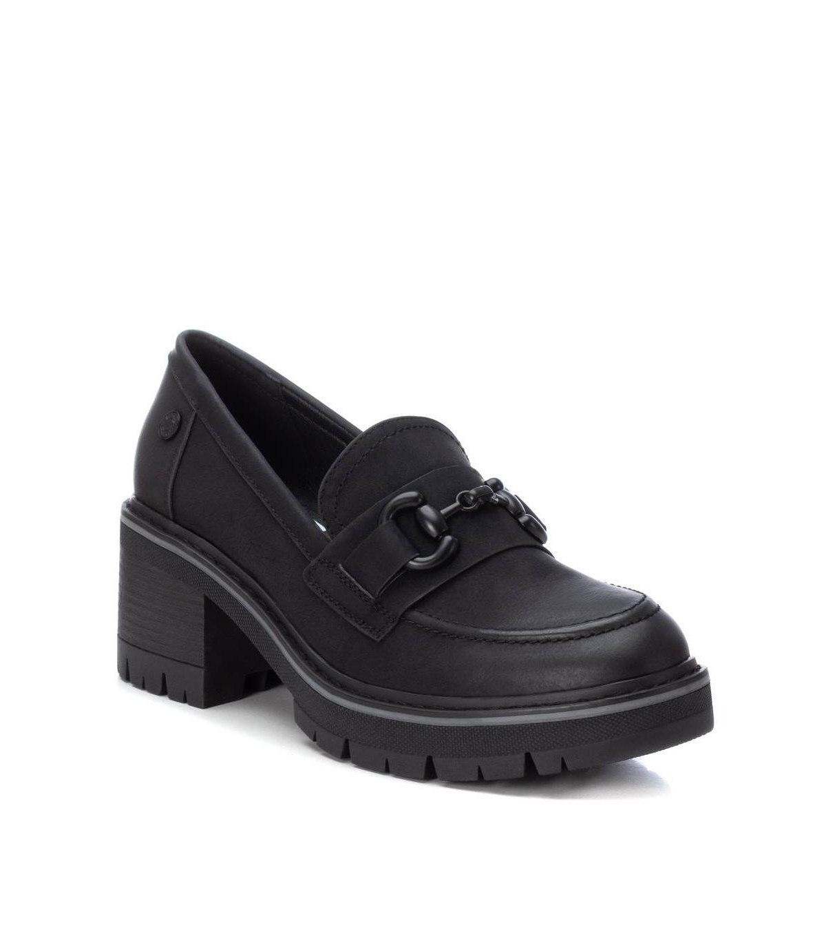 Women's Heeled Moccasins By Xti - Black