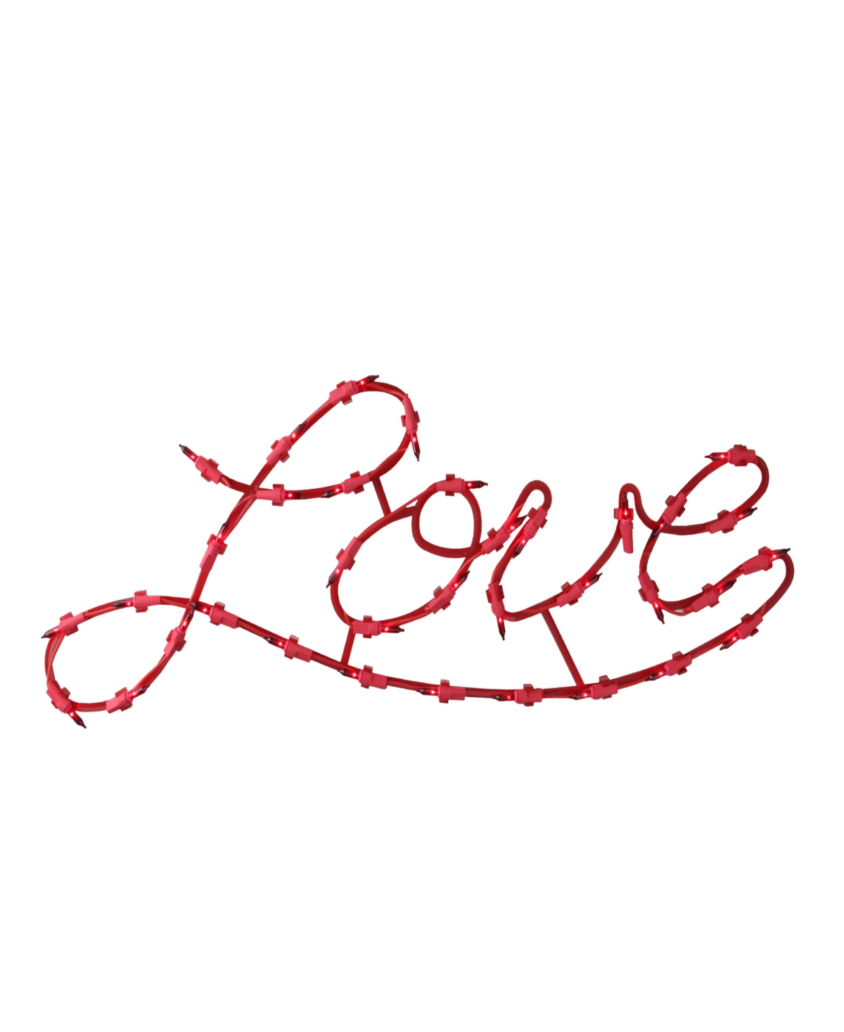 Northlight 17" Lighted Love Script Valentine's Day Window Silhouette Decoration In Red