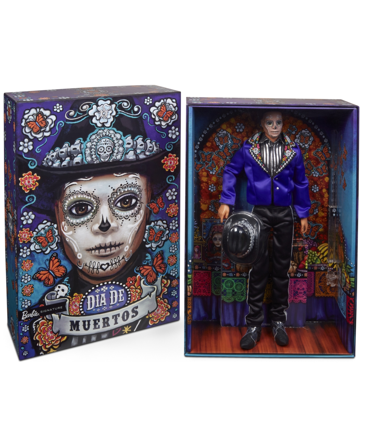 Barbie Signature 2023 Dia De Muertos Ken Collector Doll Wearing Blue