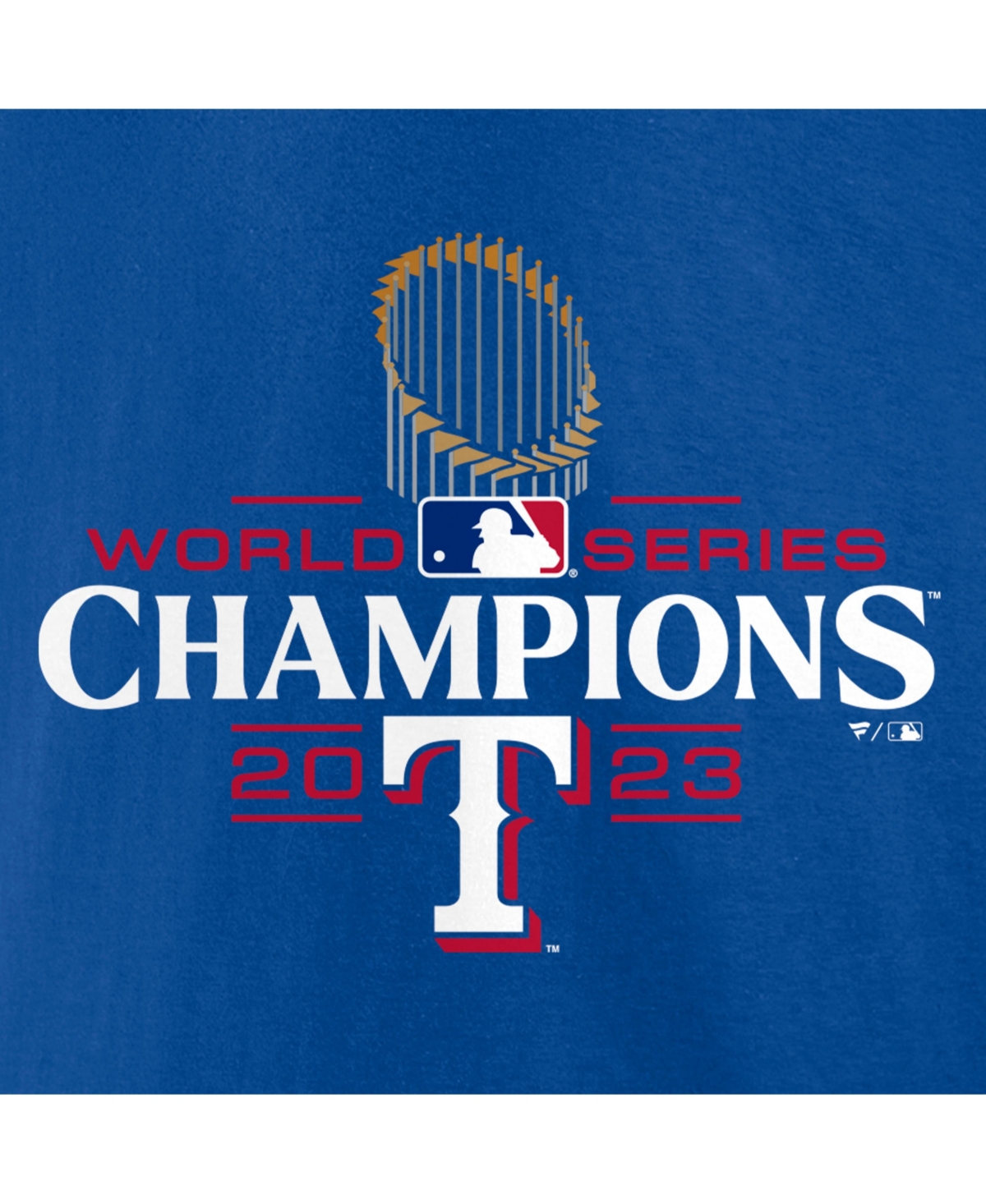 Men's FanaticsTexas Rangers 2023 World Series Champions Logo T-shirt - Royal
