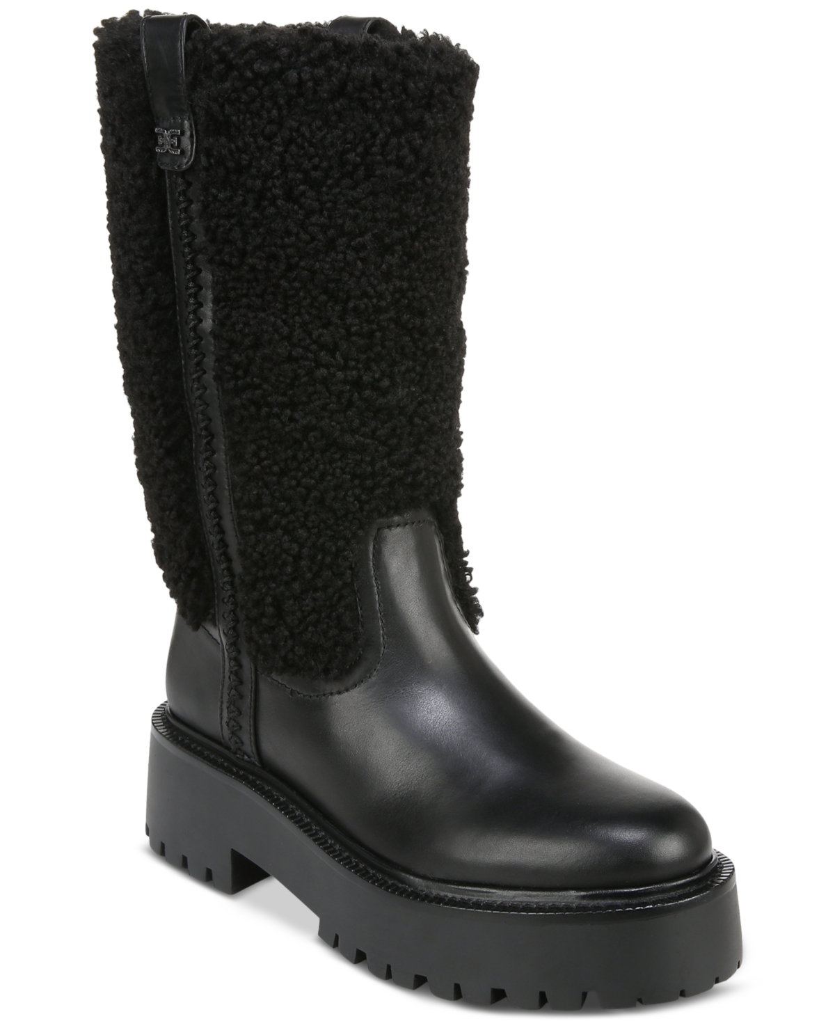 Shop Sam Edelman Women's Elfie Cozy Pull-on Cold-weather Boots In Black