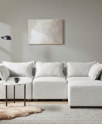 30" Molly Wide Fabric Modular Ottoman