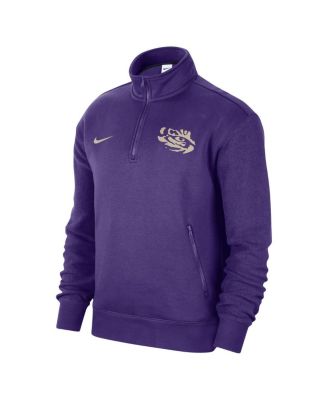 Men's Purple LSU Tigers Campus Athletic Department Quarter-Zip Sweatshirt