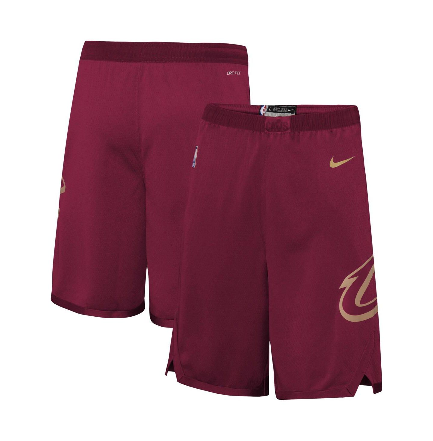 Шорты Nike Wine Cleveland Cavaliers Icon Edition Mesh Performance Swingman Shorts для мальчиков — фото 1