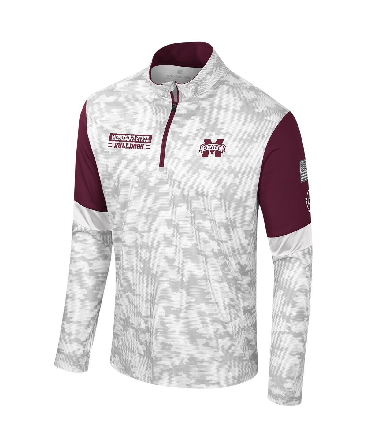 Men's ColosseumMississippi State Bulldogs Oht Military-Inspired Appreciation Tomahawk Quarter-Zip Windshirt - Camo
