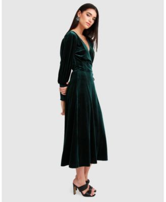 Women's Current Mood Velvet Wrap Dress