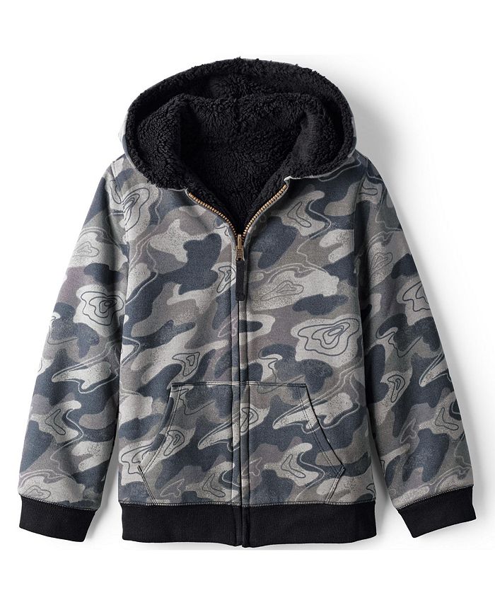 Lands end fleece hoodie store