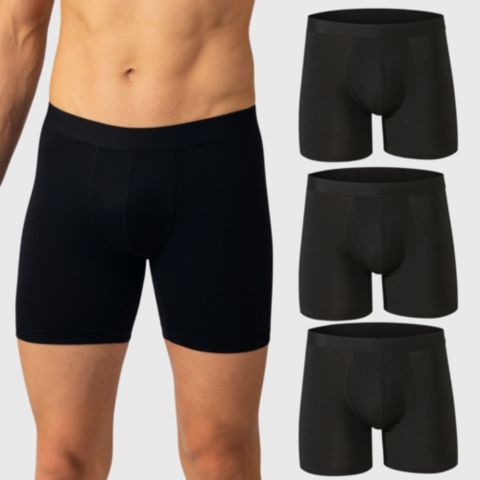 Трусы-боксеры Comfortable для мужчин, 3 шт. — Alpine Swiss, цвет: Чёрный
