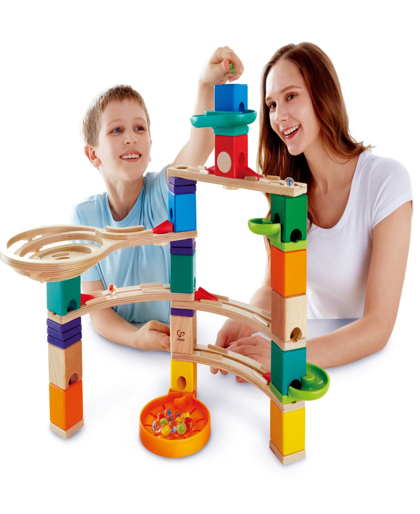 Детский конструктор Hape Cliffhanger Wooden Marble Run 94-Piece Building Set, Ages 4+ — фото 5