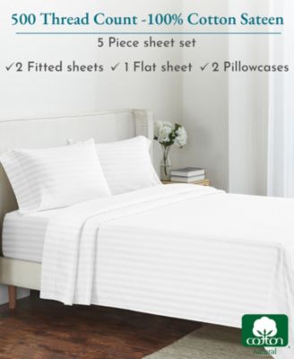 100% Extra Long Staple, 500 Thread Count Sateen Weave Sheet Set
