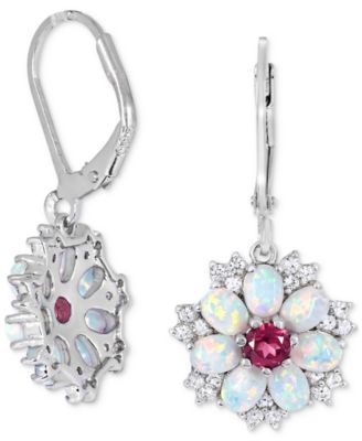 Women's Flower Earrings in Sterling Silver