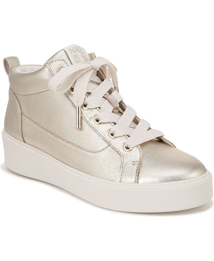 Size 10W Naturalizer Morrison-Mid Sneakers - Gold