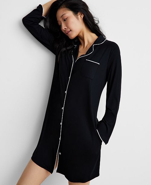 alfani State of Day Women's Notch Collar Sleepshirt XS-3X Created for Macy's Women's Fashion Shoes & Accessories